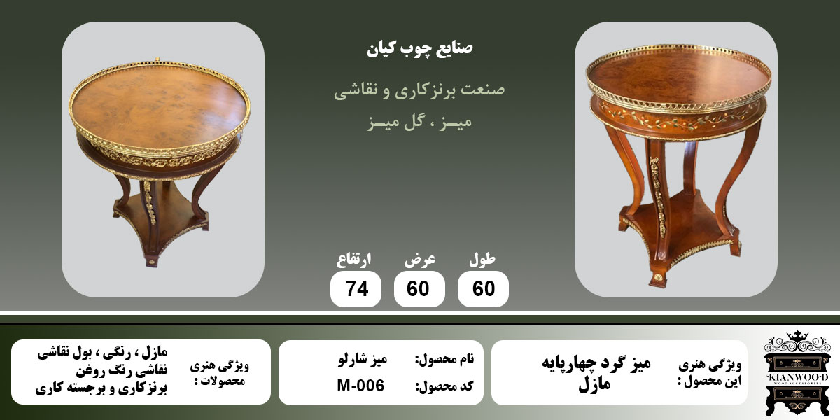 میز شارلو مازل اطلاعات