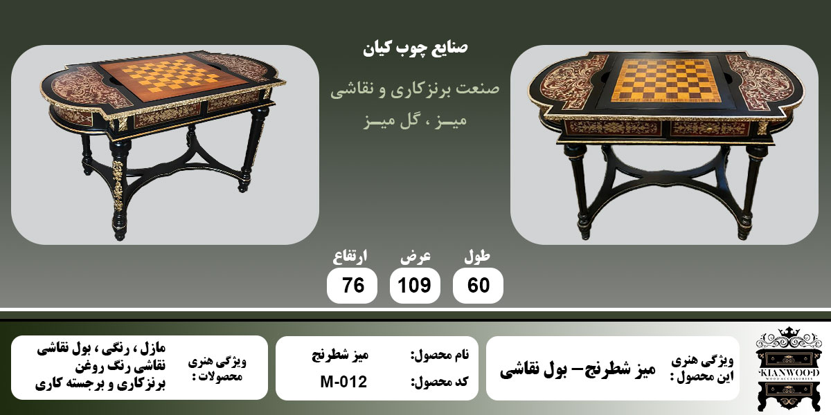 میز شطرنج بول نقاشی اطلاعات