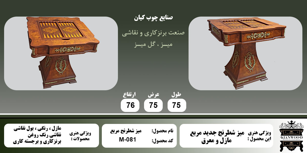 میز مربع شطرنج اطلاعات
